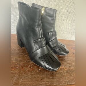 STEVEN by Steve Madden Shooter Boots Kiltie Black Leather 9